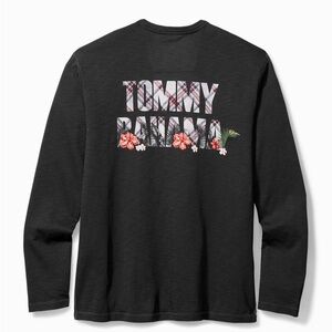 Tommy Bahama Black Floral Graphic Tee